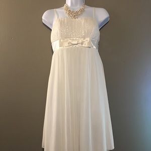 Ruby Rox Elegant Upper Sequence Sheer Dress